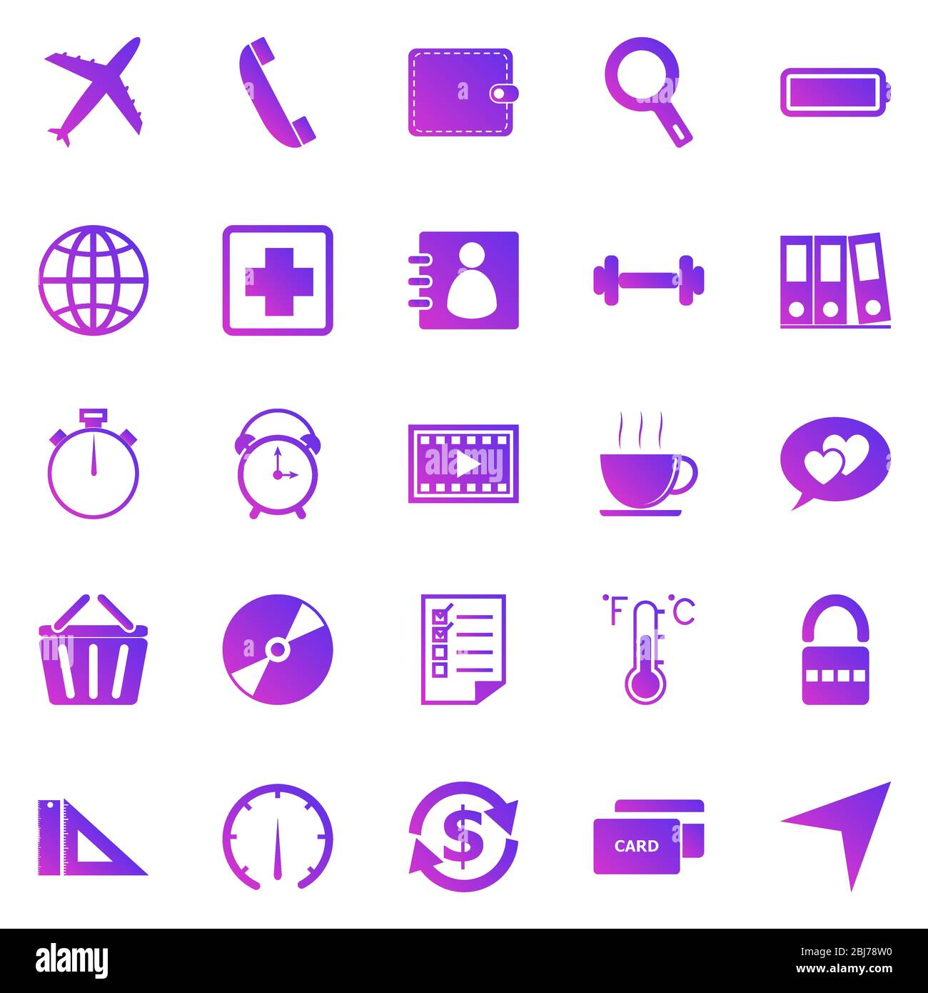 Application gradient icons on white background. Set 2, stock vector Stock Vector