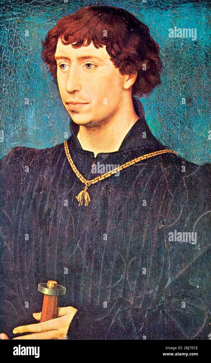 Portrait of Charles the Bold - Rogier van der Weyden, circa 1454 Stock Photo