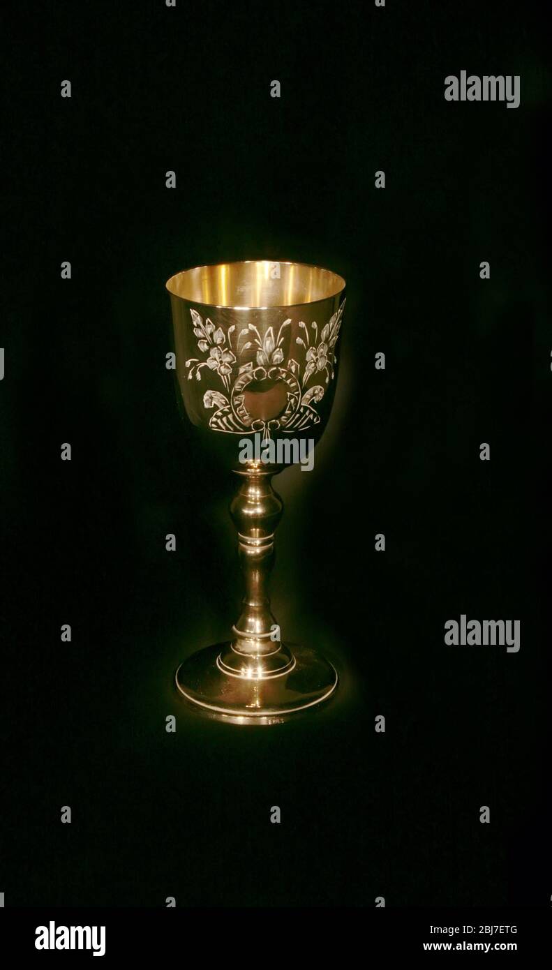 Chalice on black background Stock Photo
