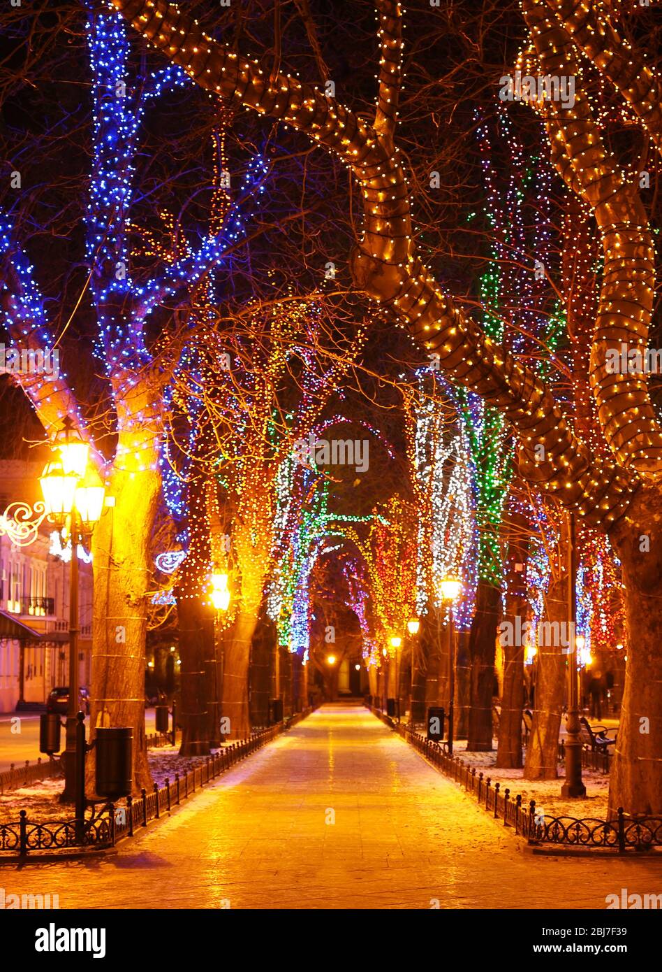 Night lighting street odessa hi-res stock photography and images - Alamy