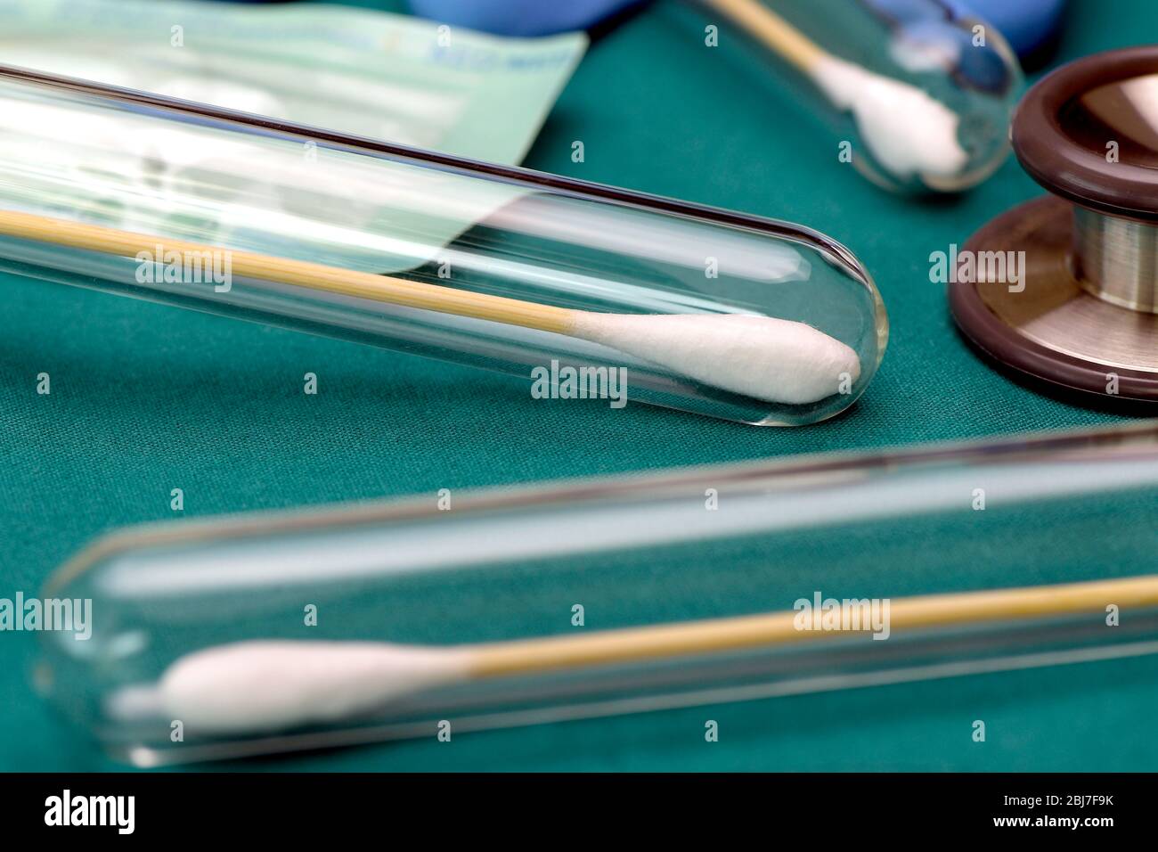 Most tests for the new strain of coronavirus involve taking a swab sample for analysis. Stock Photo