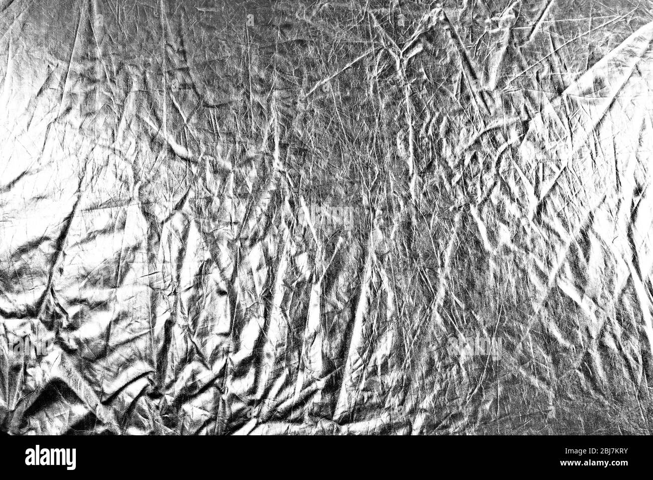 Silver foil background, close up Stock Photo