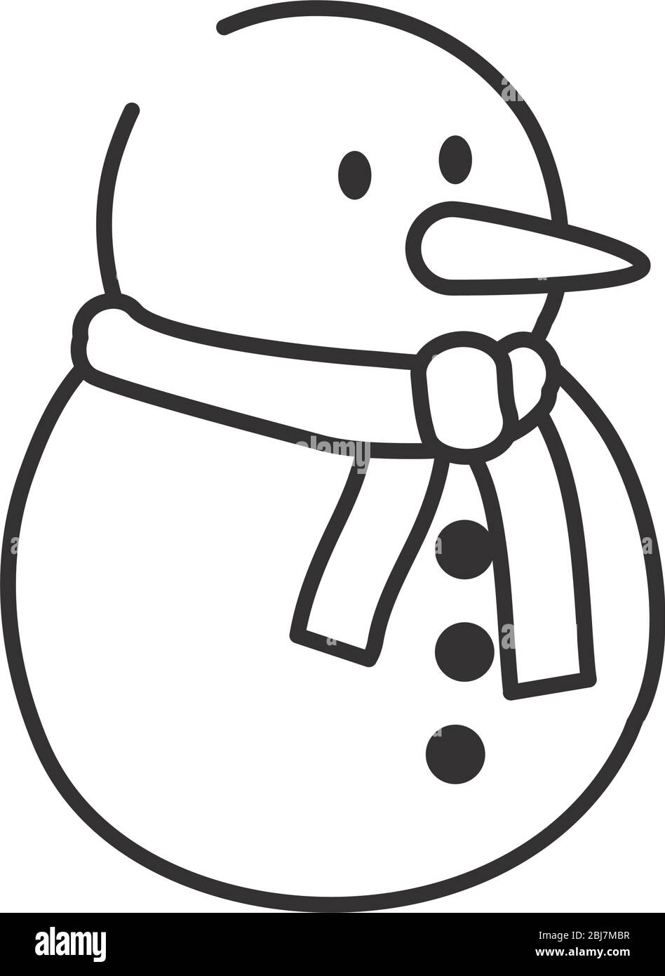 Snowman carrot nose Black and White Stock Photos & Images - Alamy