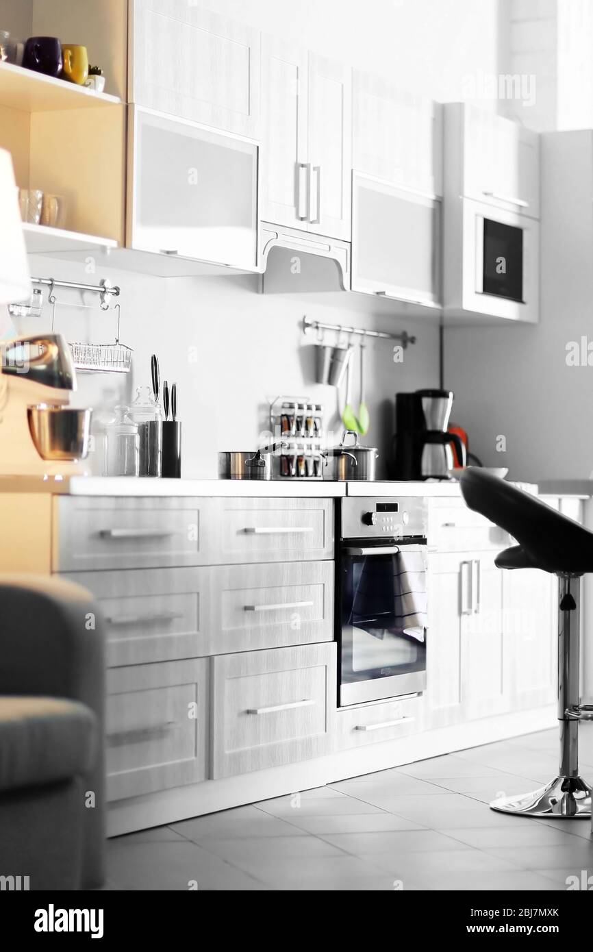 Modern kitchen interior Stock Photo - Alamy