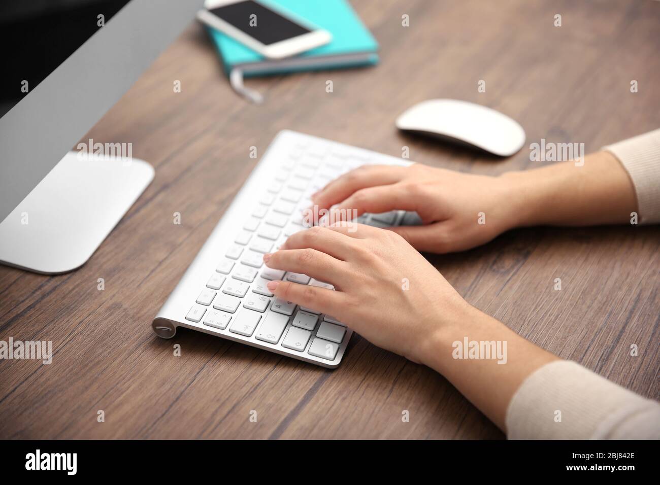 Work concept woman typing hi-res stock photography and images - Alamy