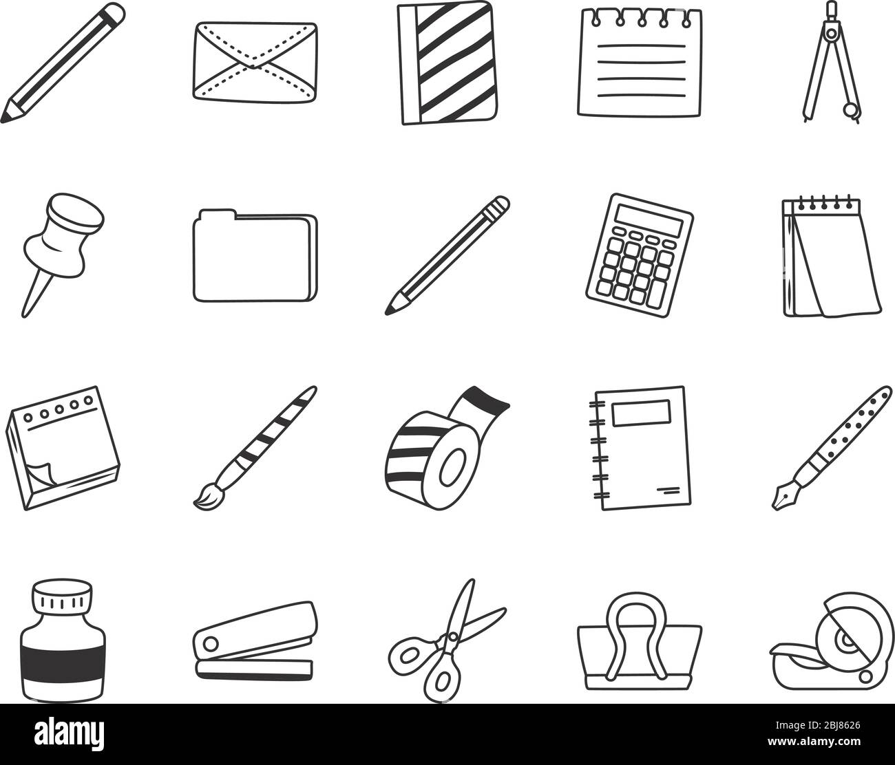 blank notebook page icon over white background, linestyle, vector  illustration Stock Vector Image & Art - Alamy