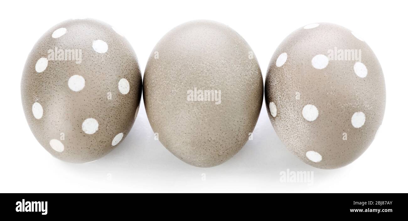 Easter eggs isolated on white background Stock Photo - Alamy