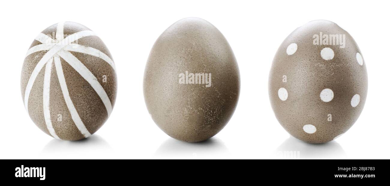 Easter eggs isolated on white background Stock Photo - Alamy