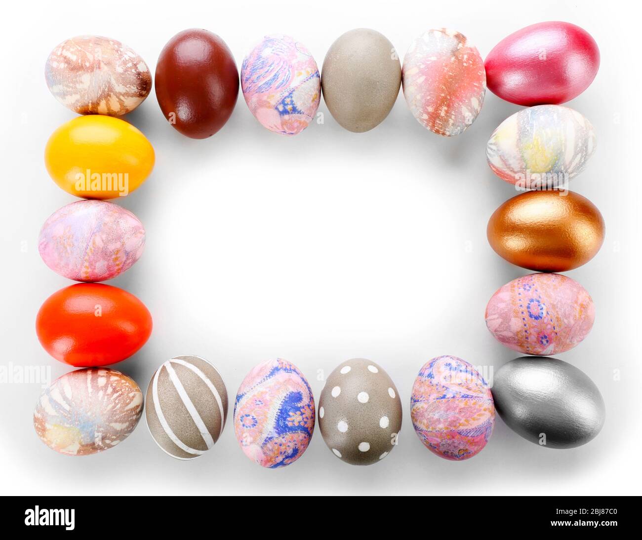 Easter eggs isolated on white background Stock Photo - Alamy