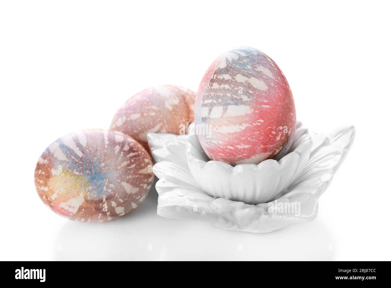 Easter eggs isolated on white background Stock Photo - Alamy