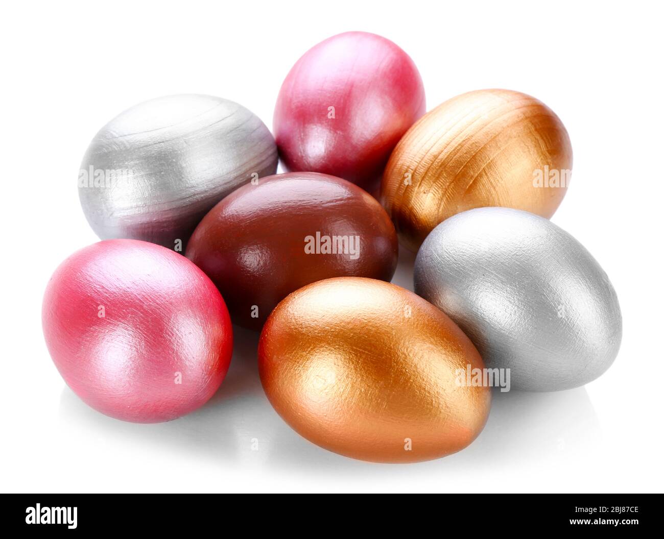 Easter eggs isolated on white background Stock Photo - Alamy