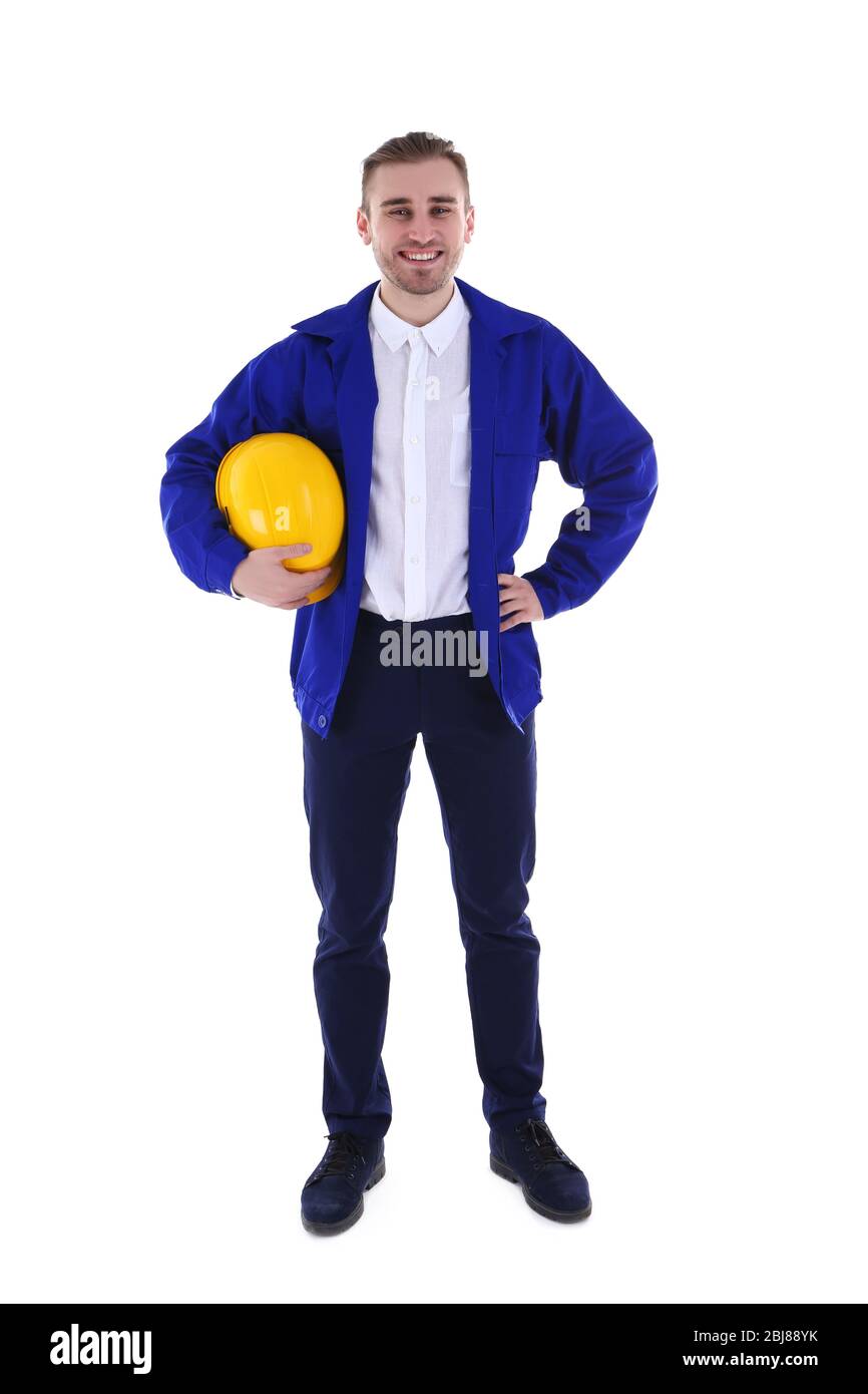 Professional engineer, isolated on white Stock Photo - Alamy