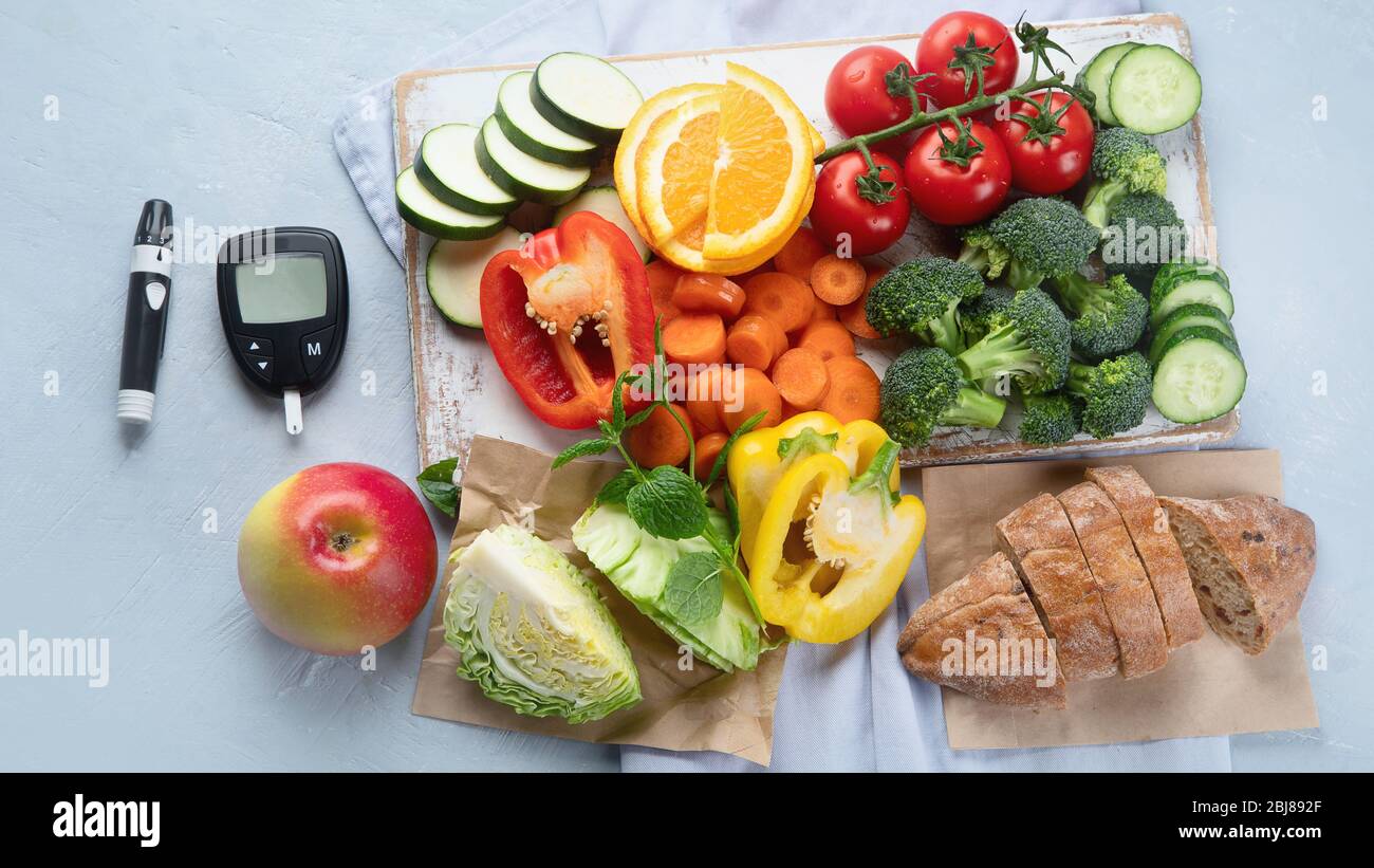 Low glycemic healthy foods for diabetic diet. Food with foods high in