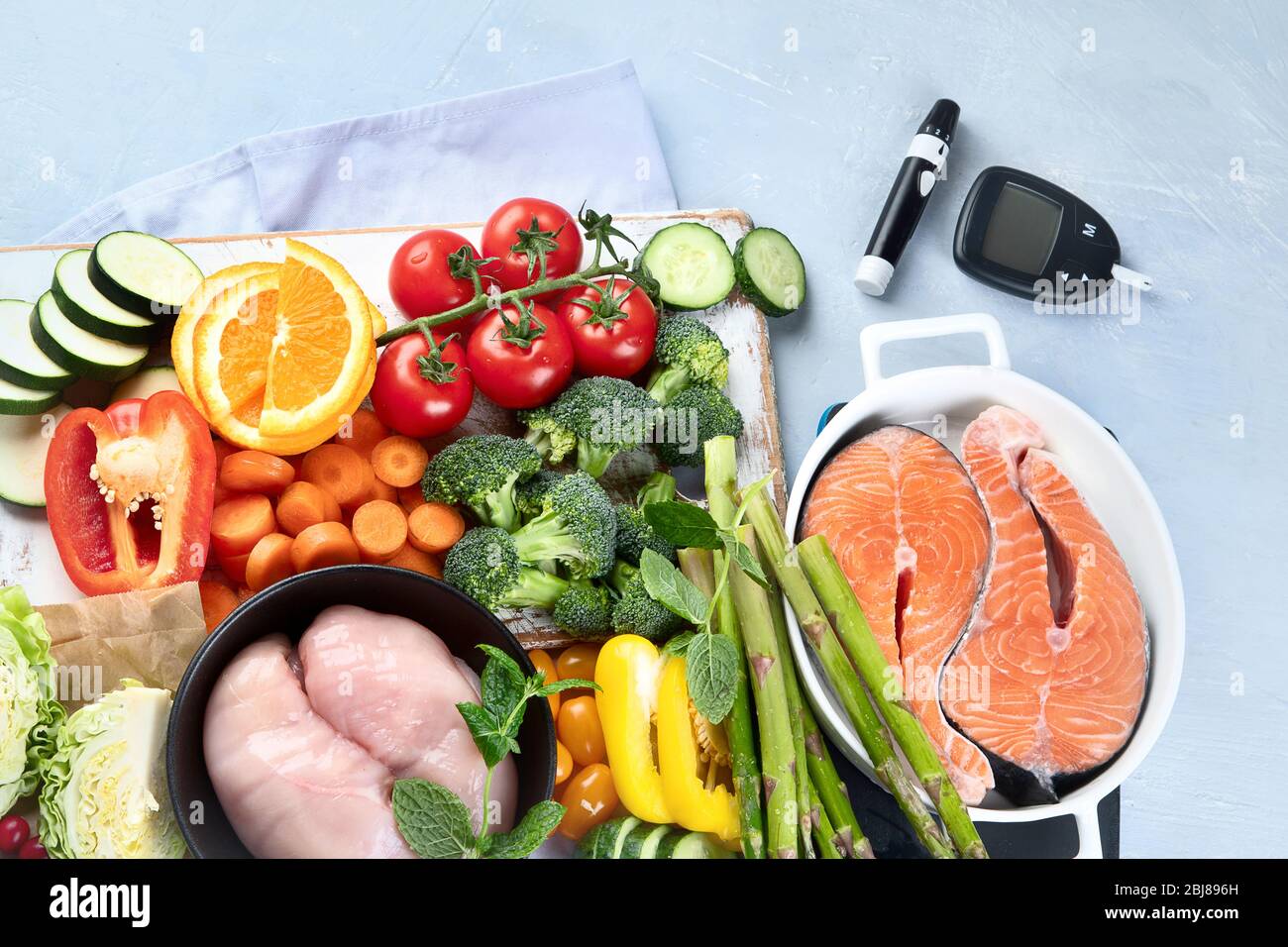 Low glycemic healthy foods for diabetic diet. Food with foods high in