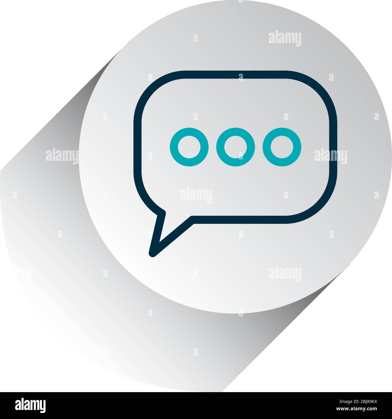 speech bubble icon over white background, line gradient style, vector ...