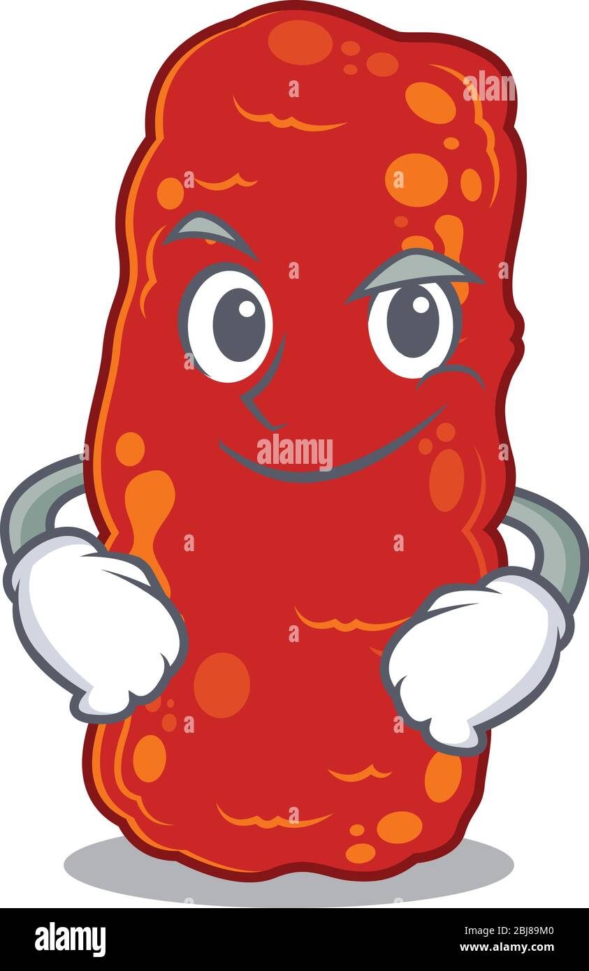 A mascot design of acinetobacter bacteria having confident gesture Stock Vector