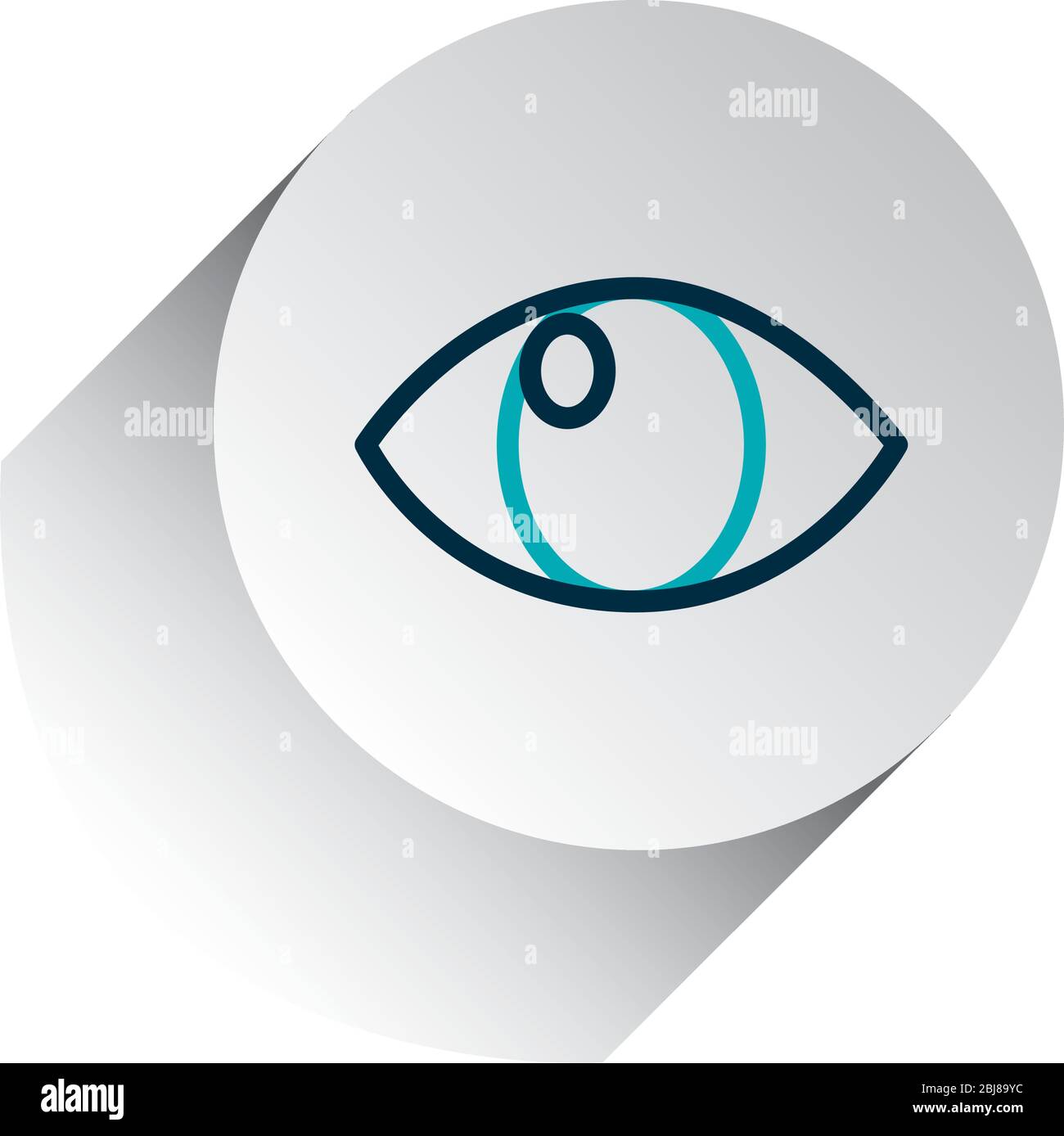 eye icon over white background, line gradient style, vector ...