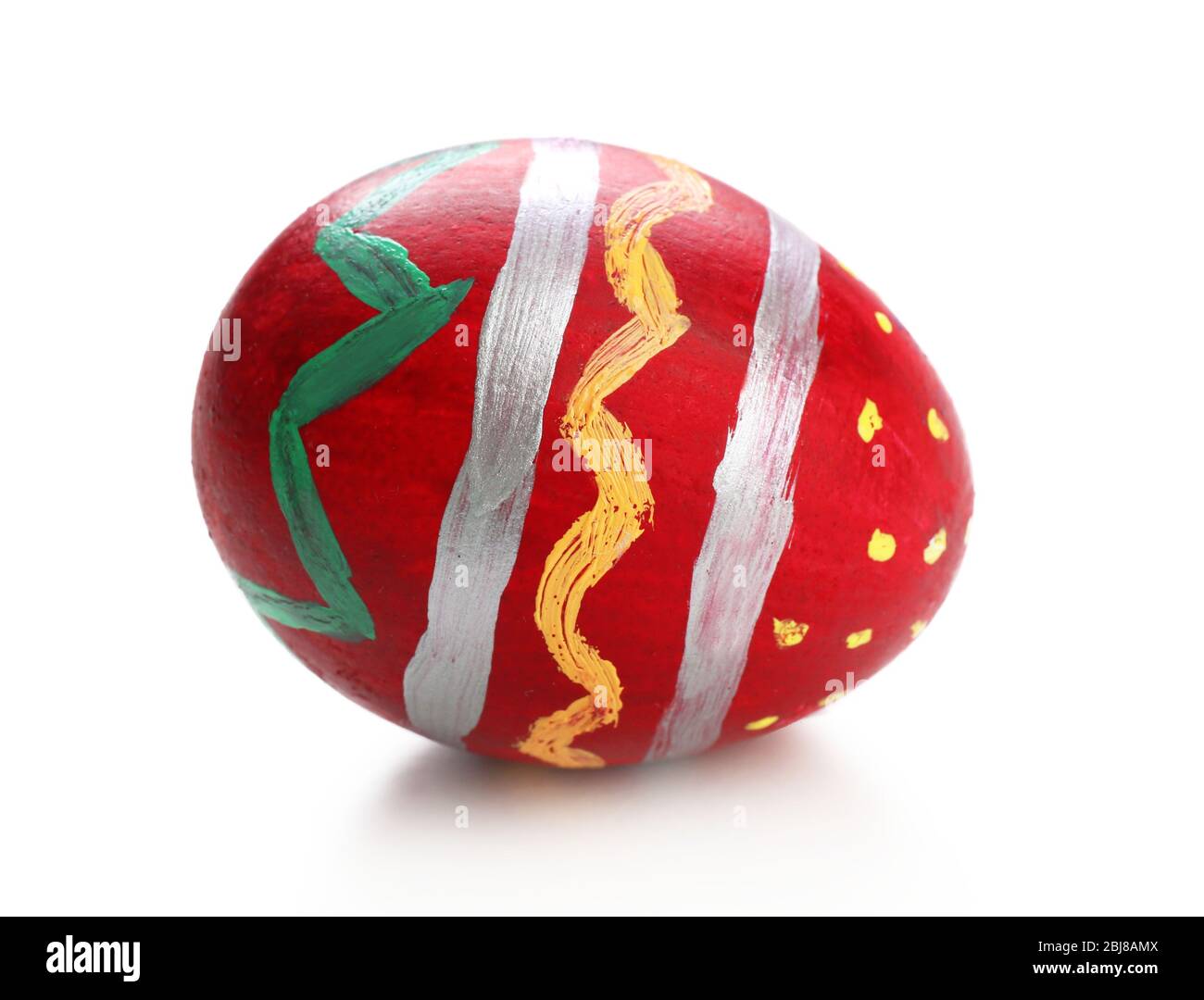 Painted Easter egg isolated on white Stock Photo - Alamy