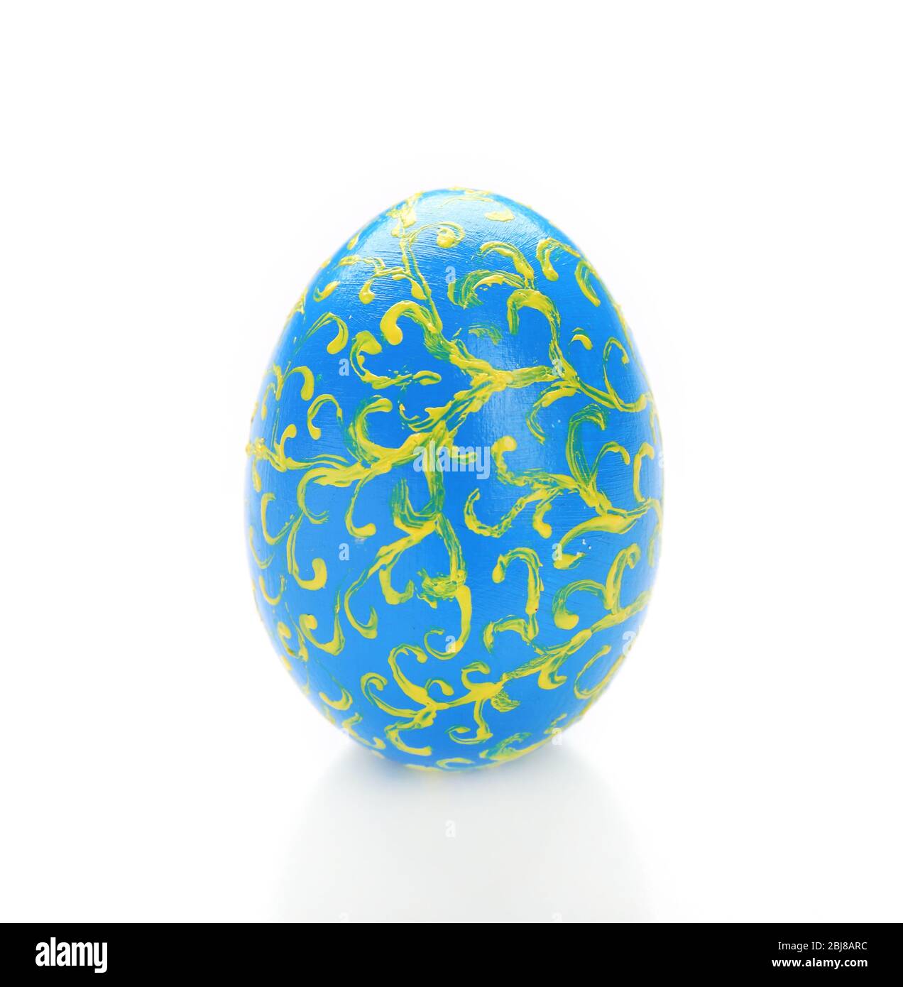 Painted Easter egg isolated on white Stock Photo - Alamy