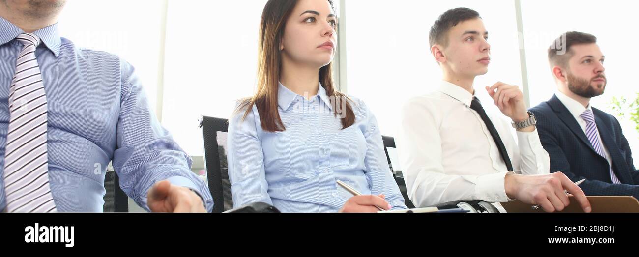 Biz colleagues in office Stock Photo