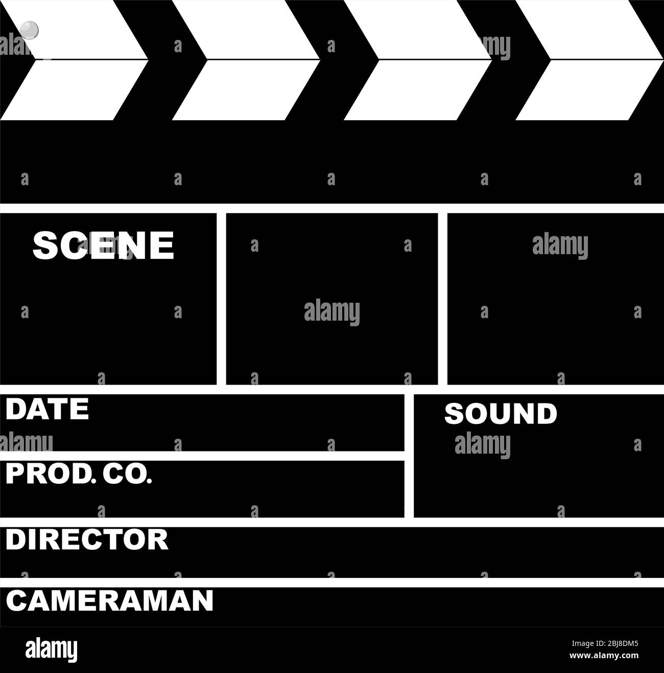 movie clapper board black and white Stock Vector Image & Art - Alamy