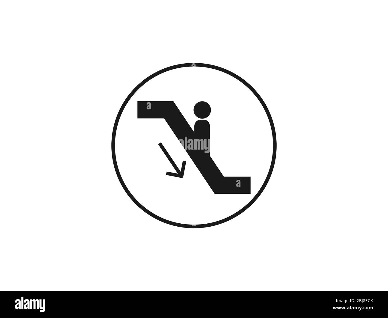 Escalator elevator icon. Vector illustration, flat design. Stock Vector
