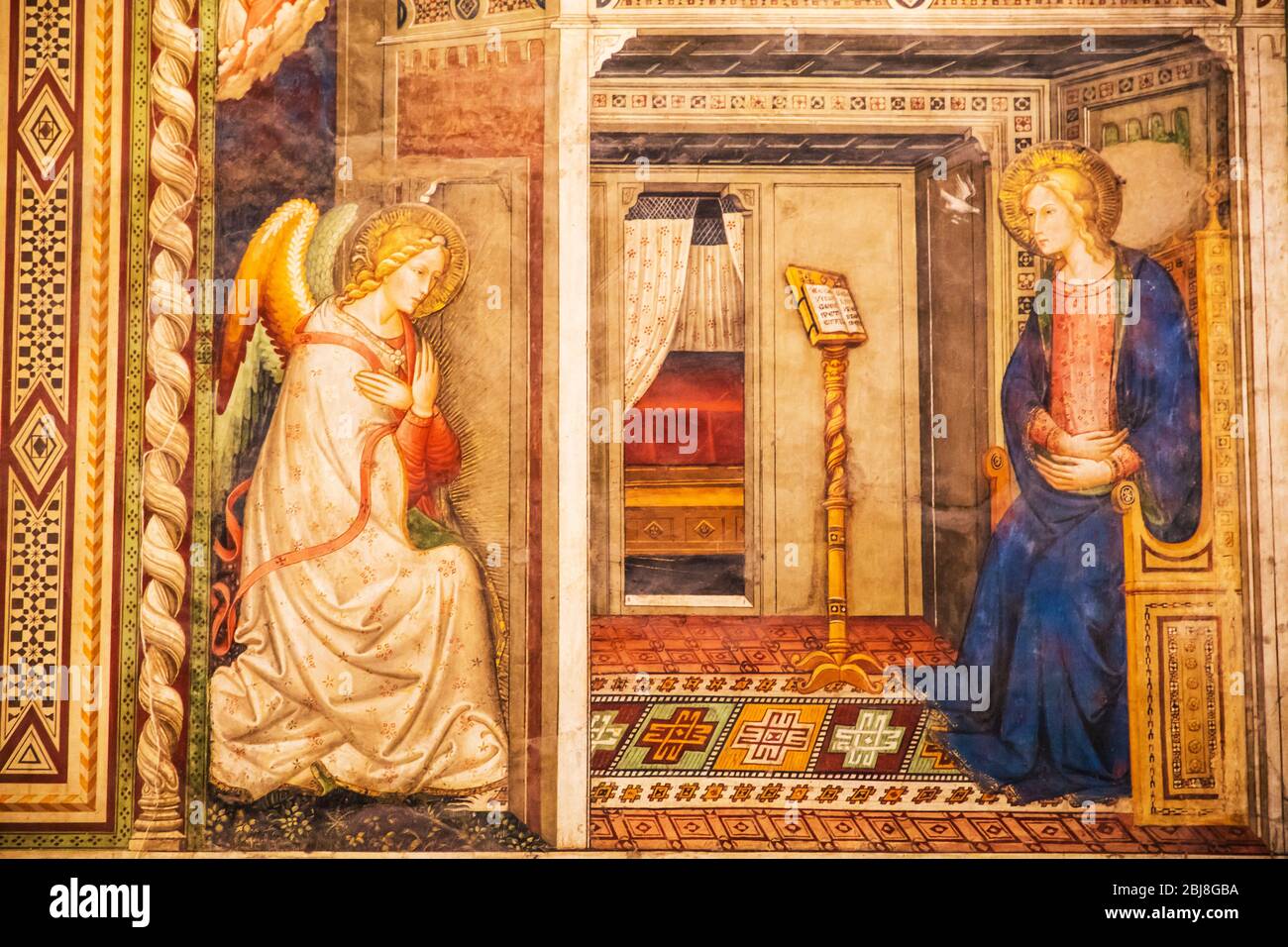 Annunciation to the Virgin Mary in Basilica Santa Maria Novella in Florence Italy Stock Photo