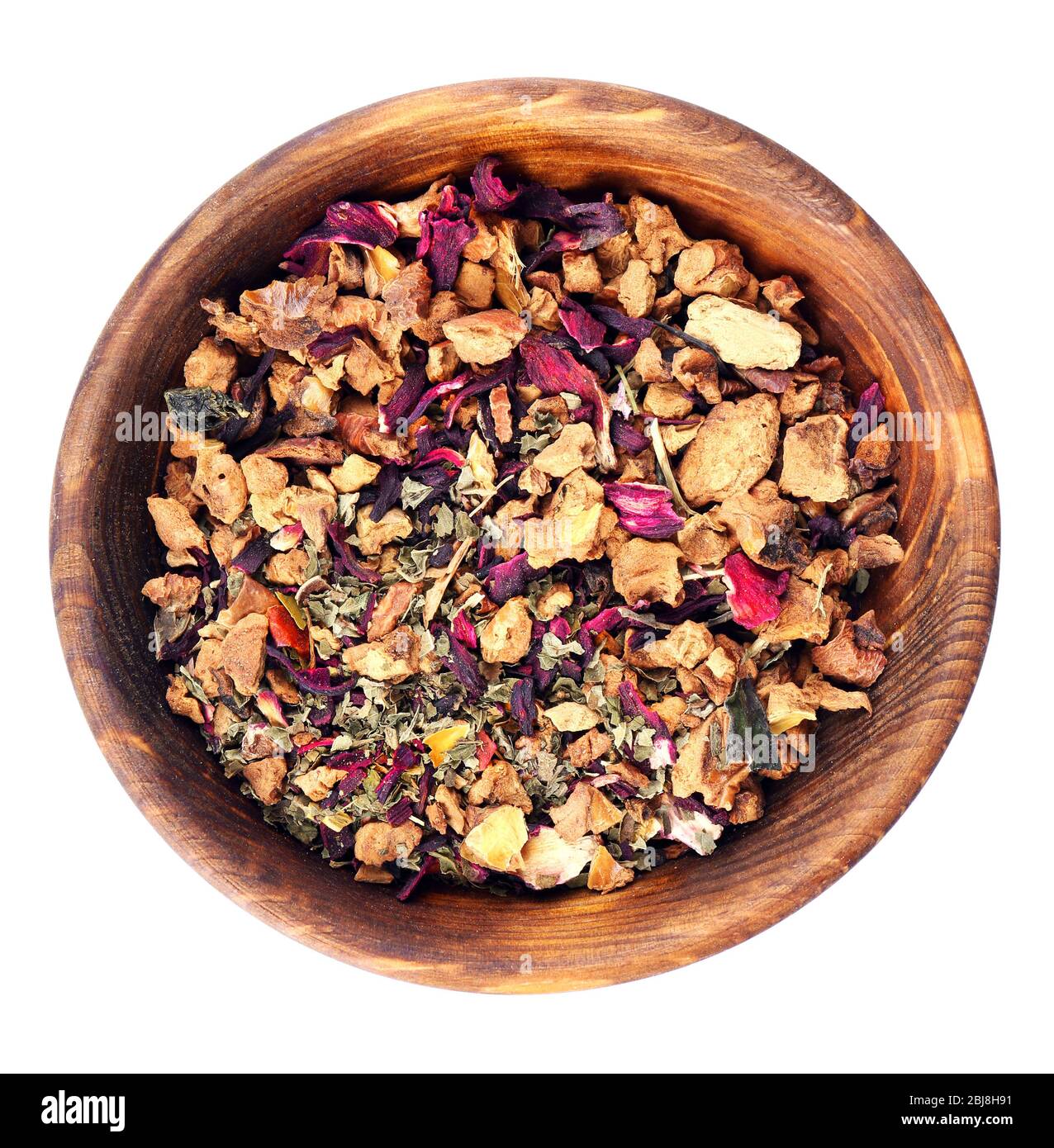 Dry tea in saucer isolated on white Stock Photo Alamy