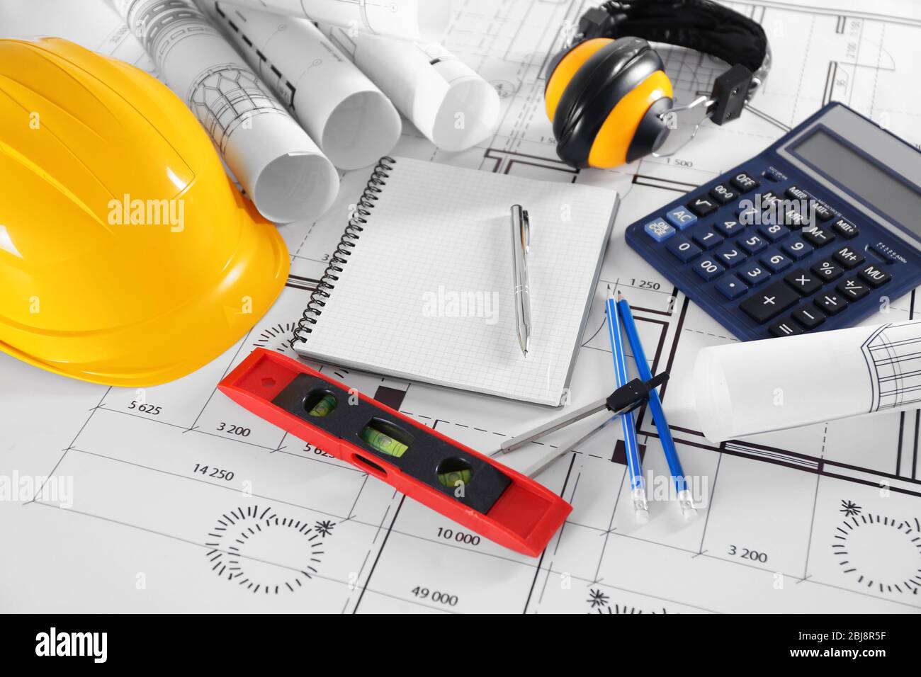 Helmet blueprints level pencil hi-res stock photography and images - Alamy