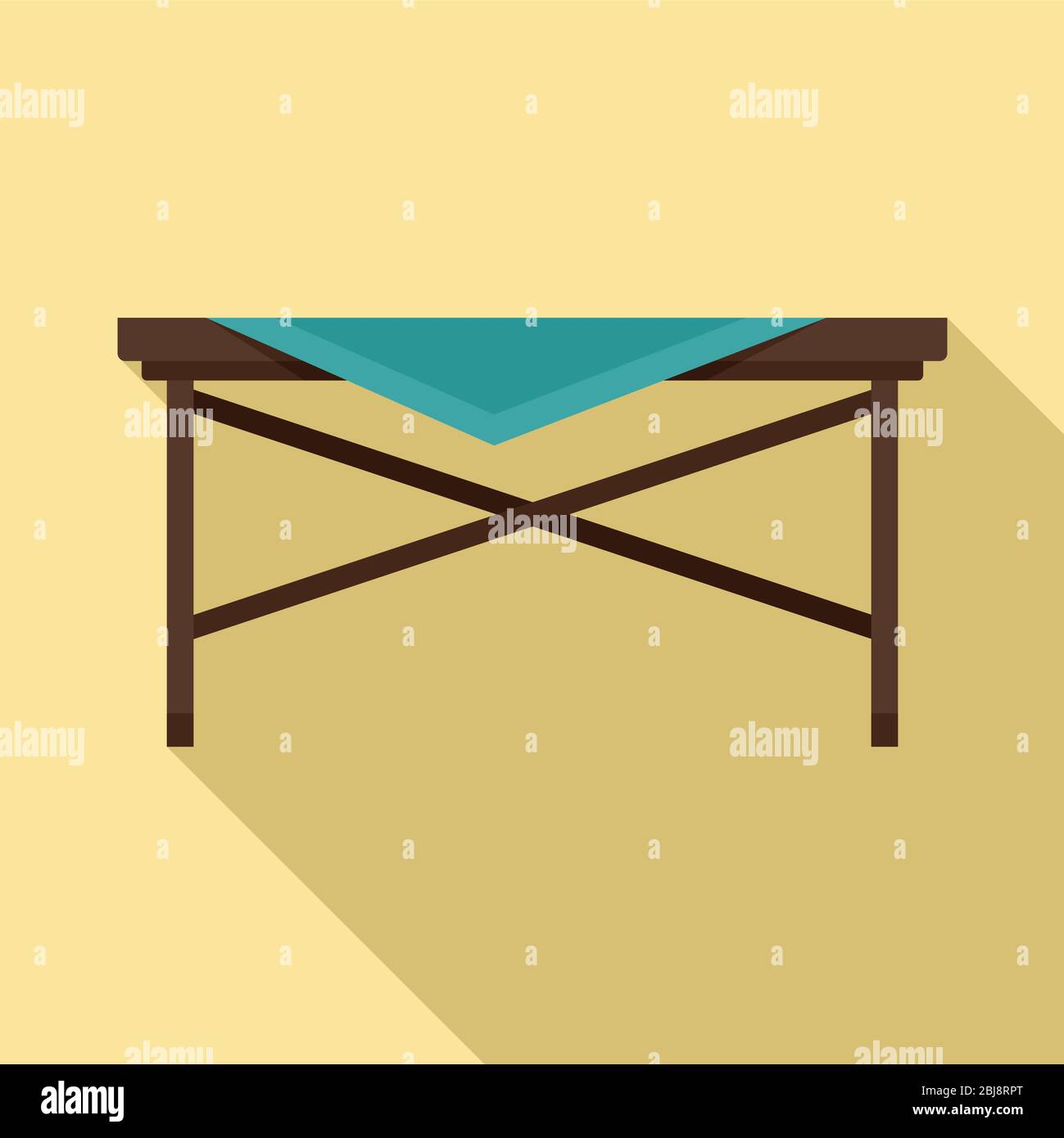 Picnic table icon. Flat illustration of picnic table vector icon for ...