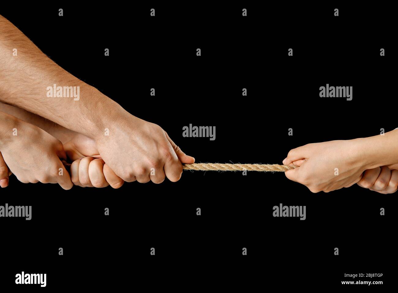 Rope hands pulling together hires stock photography and images Alamy