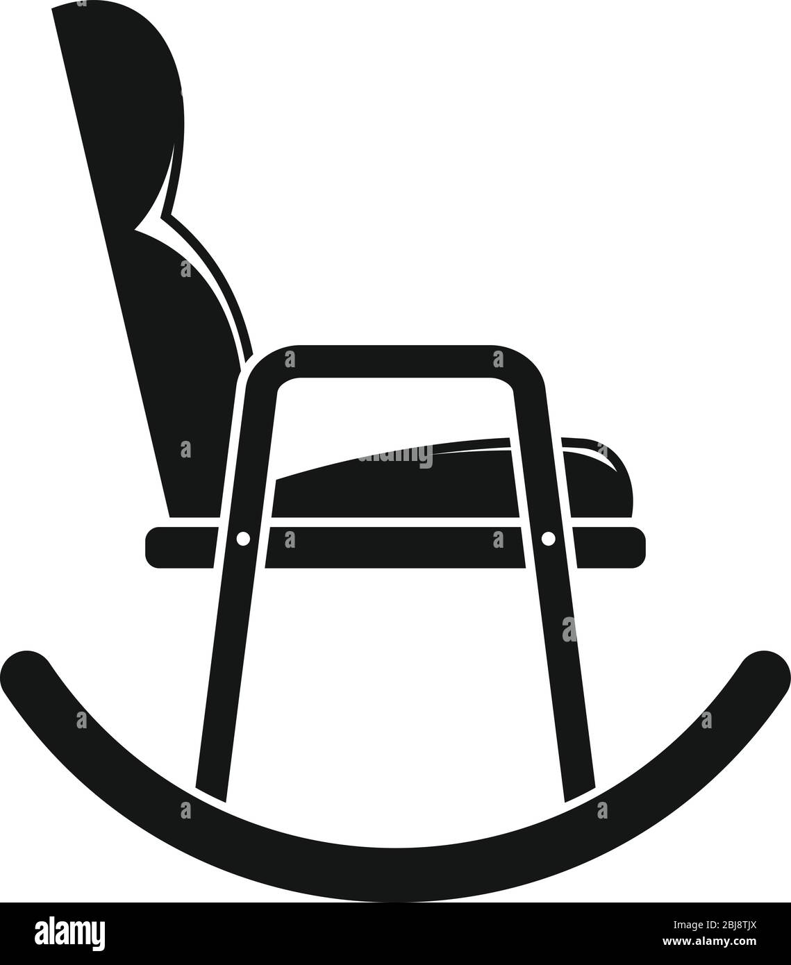 Soft rocking chair icon. Simple illustration of soft rocking chair