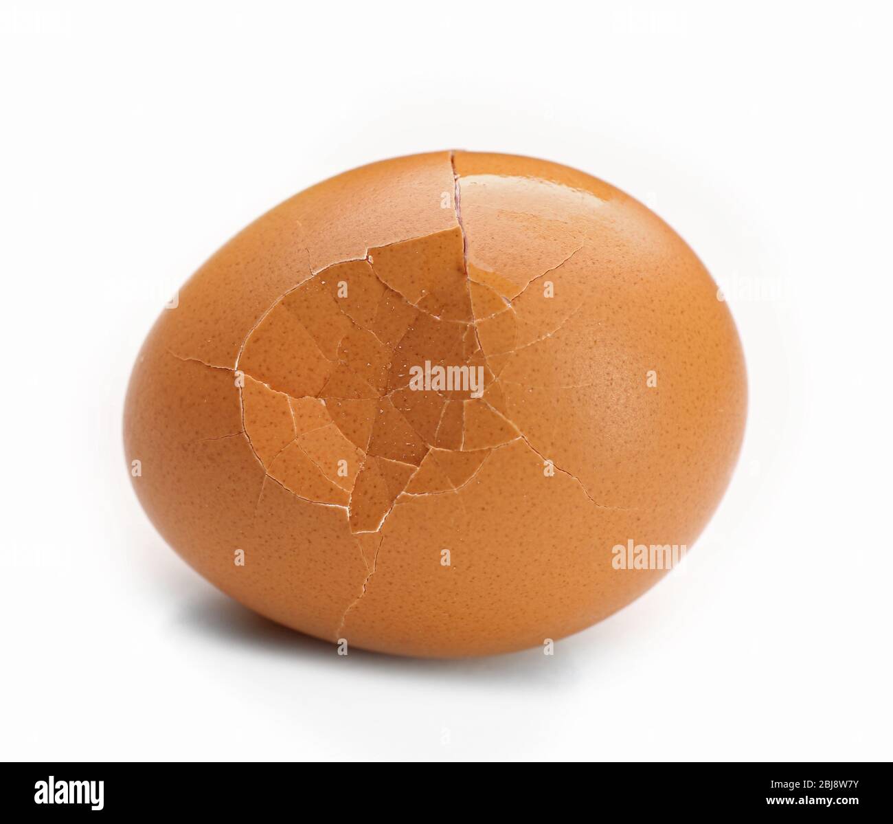Cracked egg isolated on white Stock Photo Alamy