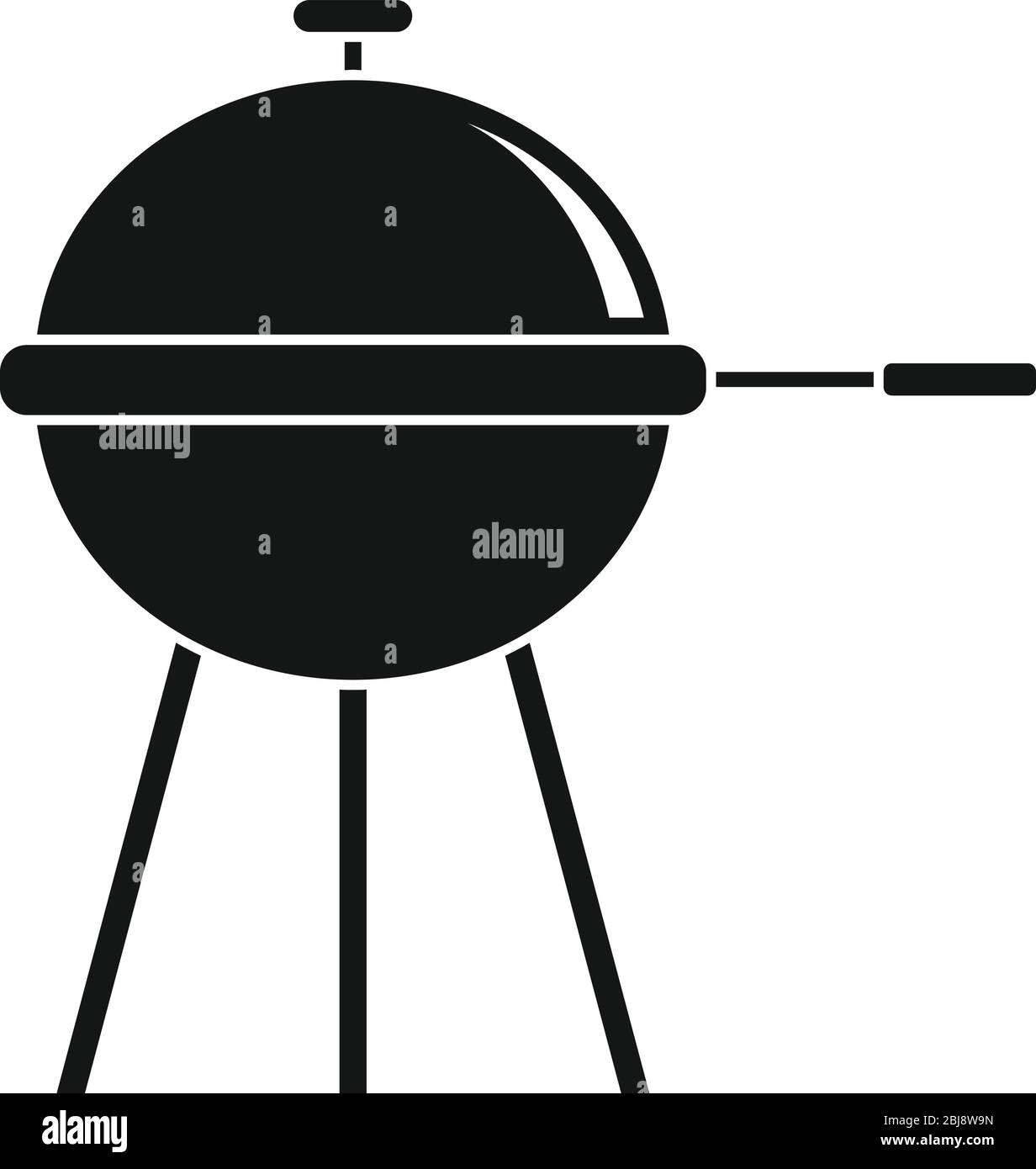 Home bbq equipment icon. Simple illustration of home bbq equipment vector icon for web design isolated on white background Stock Vector