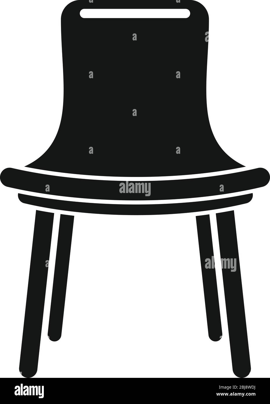 Summer outdoor chair icon. Simple illustration of summer outdoor chair