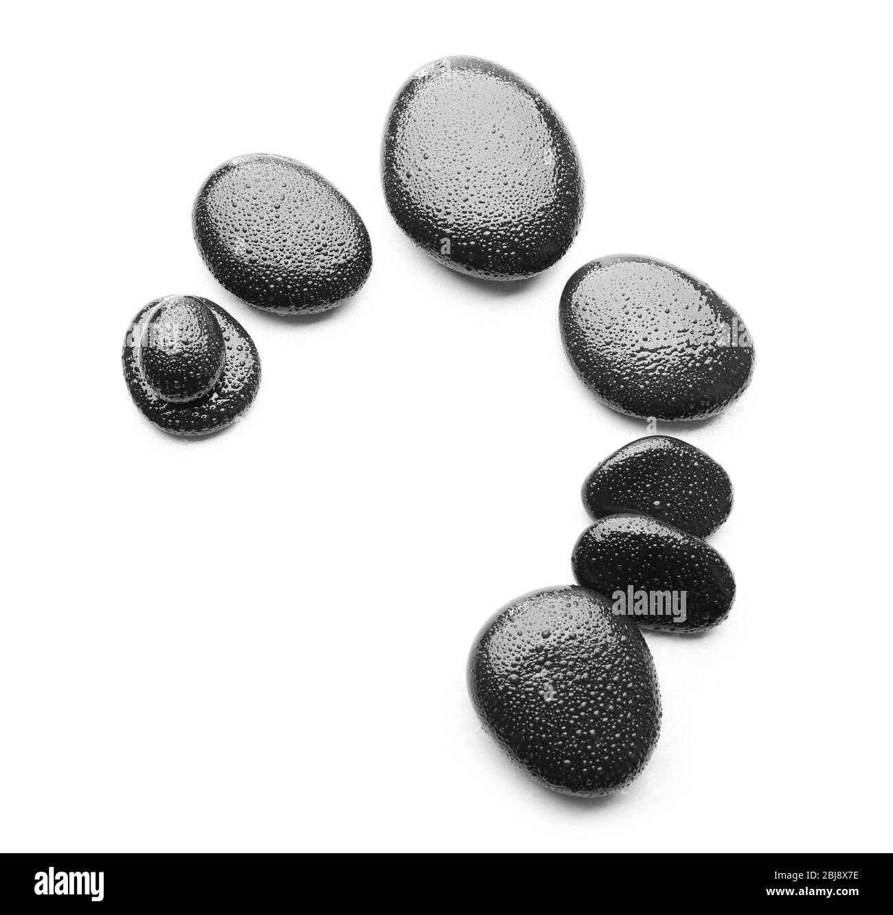 Black basalt stones Black and White Stock Photos & Images - Alamy