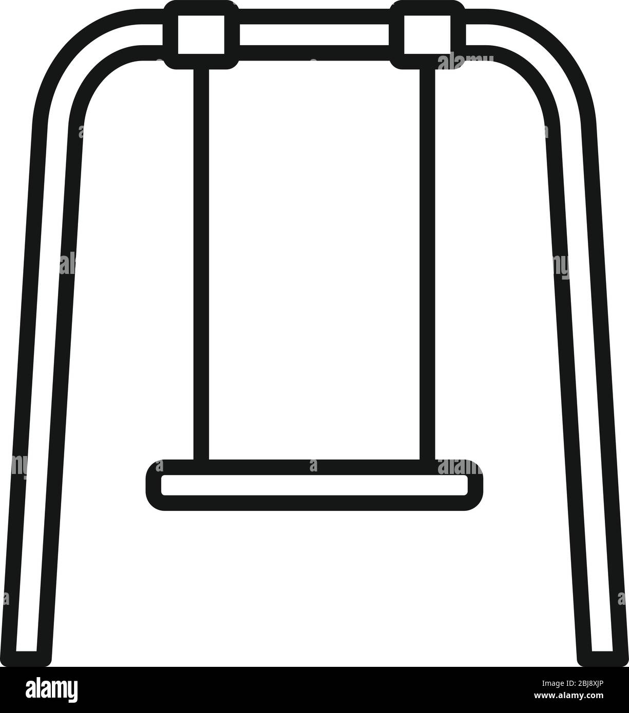 Kid yard swing icon. Outline kid yard swing vector icon for web design