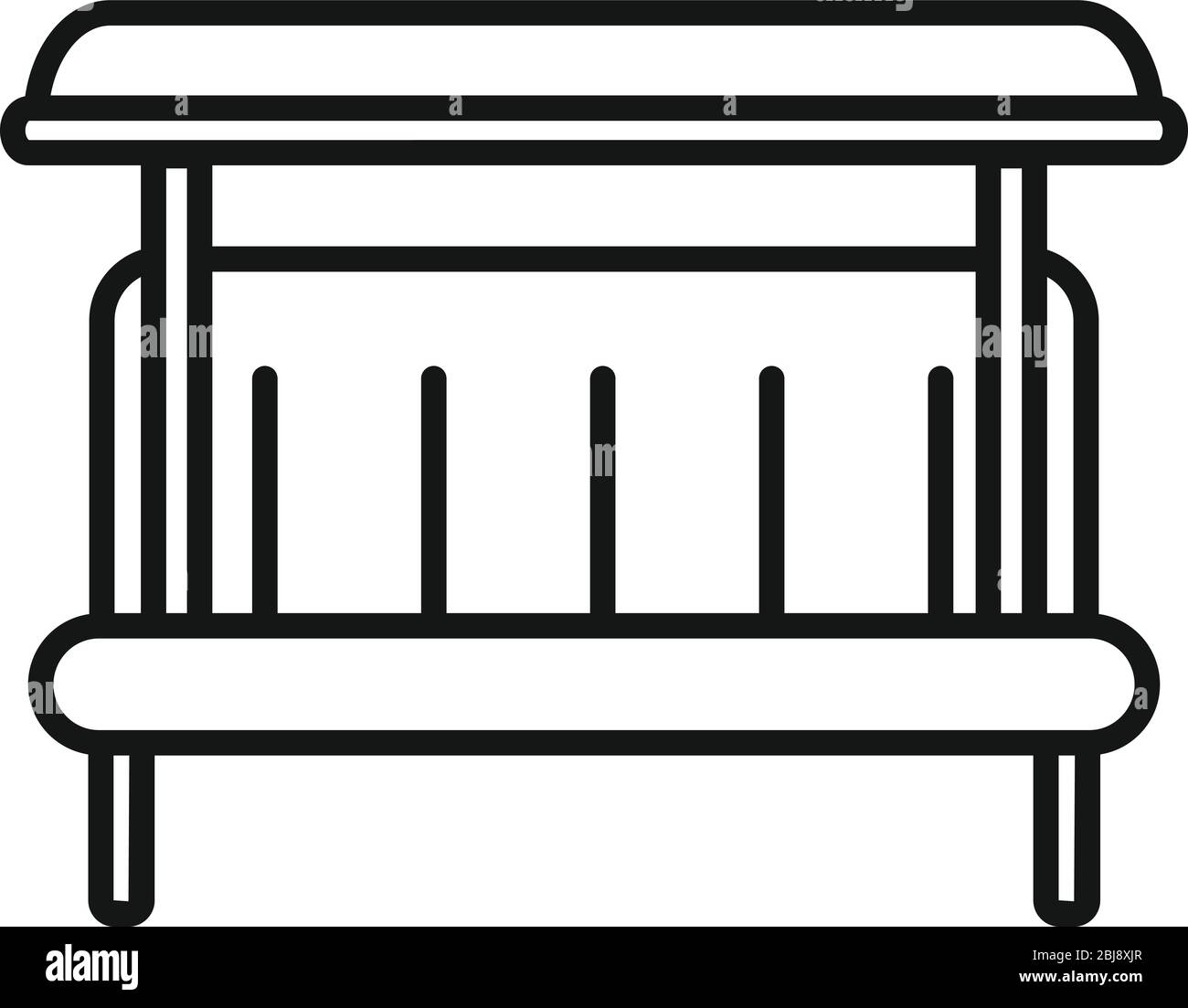 Soft rocking bench icon. Outline soft rocking bench vector icon for web ...