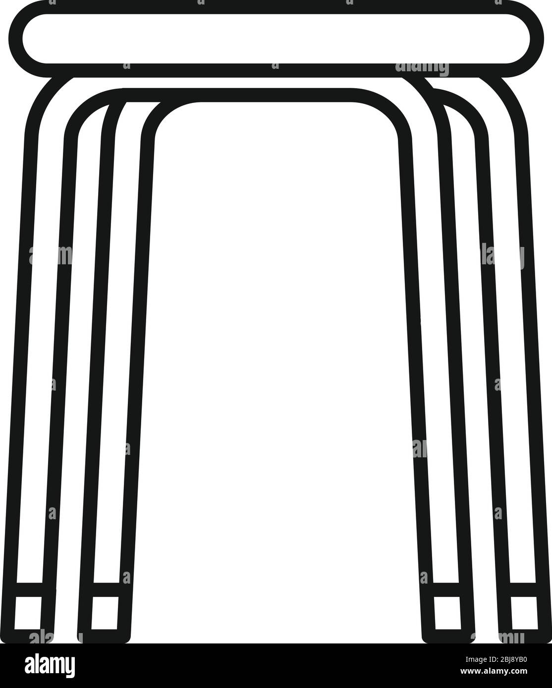 Stool icon. Outline stool vector icon for web design isolated on white ...