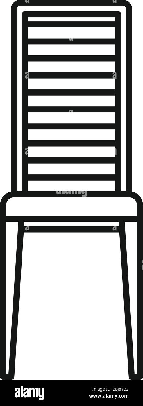 Outdoor furniture chair icon. Outline outdoor furniture chair vector ...