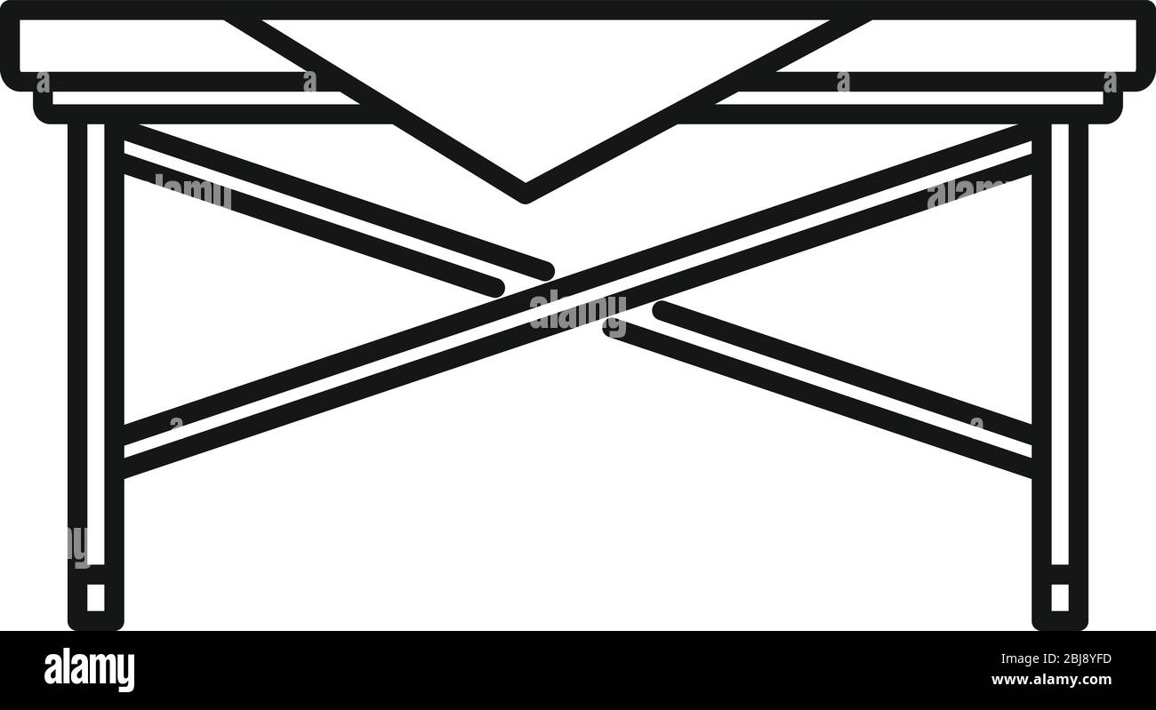 Picnic table icon. Outline picnic table vector icon for web design isolated  on white background Stock Vector Image & Art - Alamy