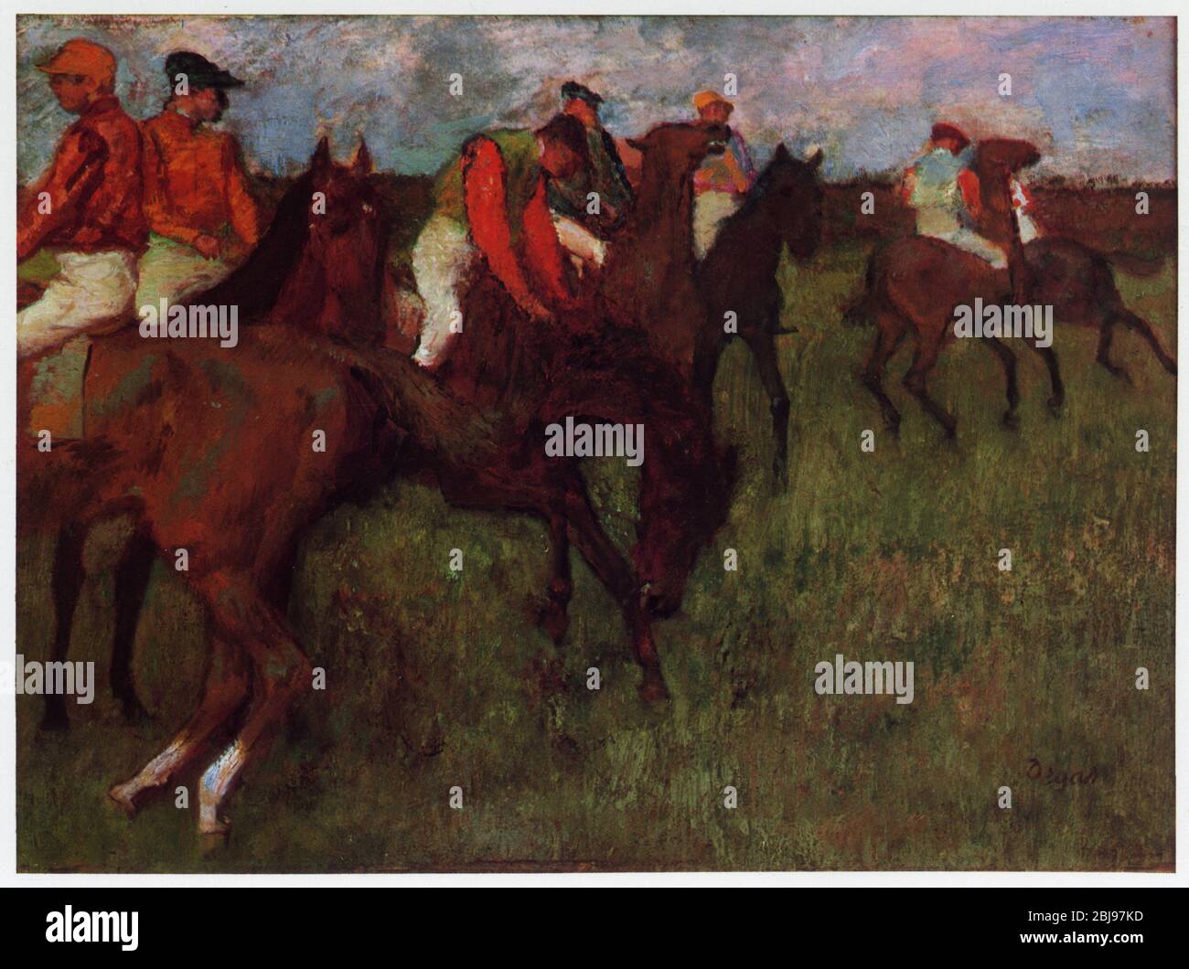 Edgar Degas (1834-1917). Jockeys. Huile sur panneau. 1886-1890 Stock Photo