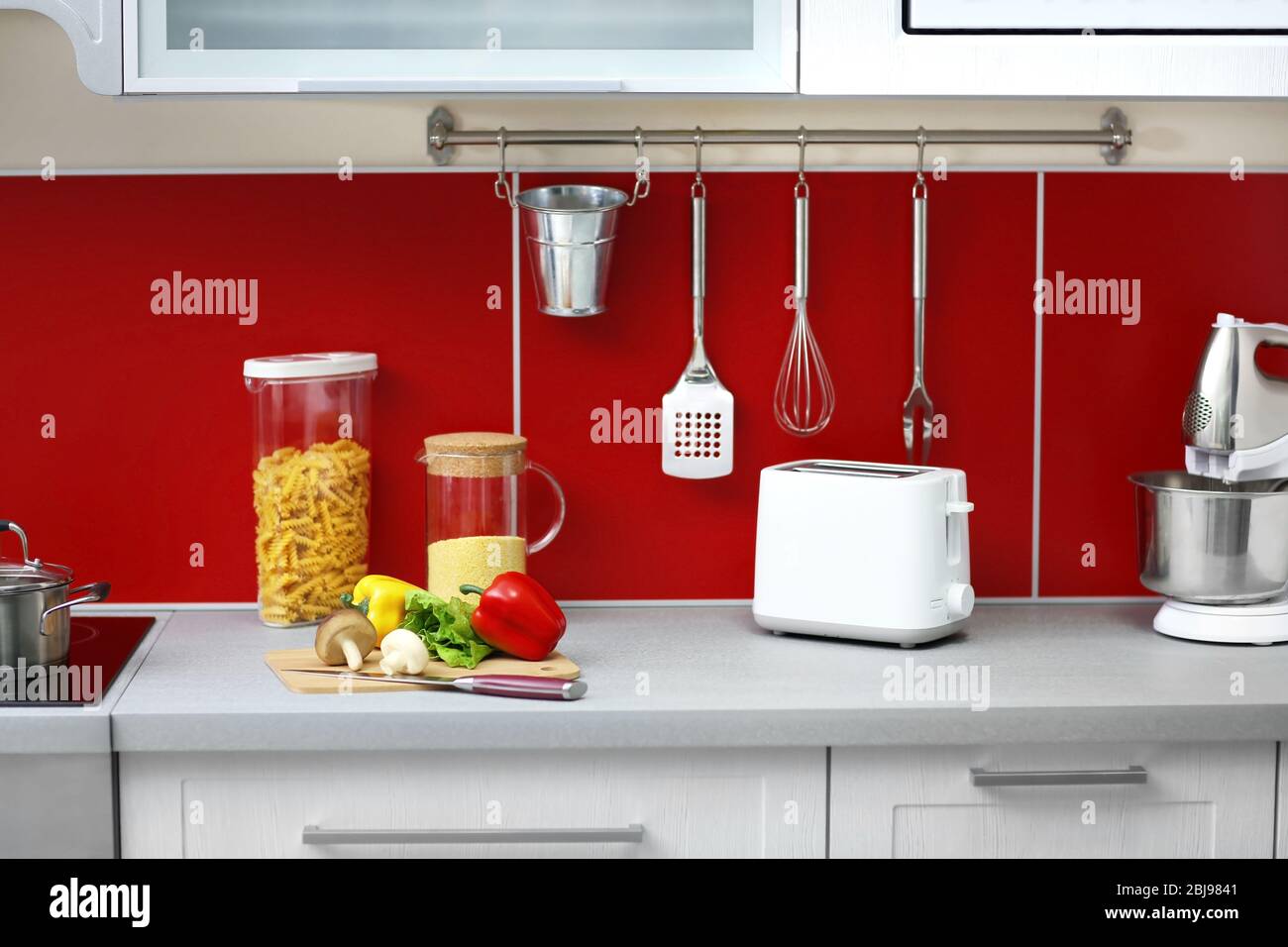 Stylish kitchen interior Stock Photo Alamy