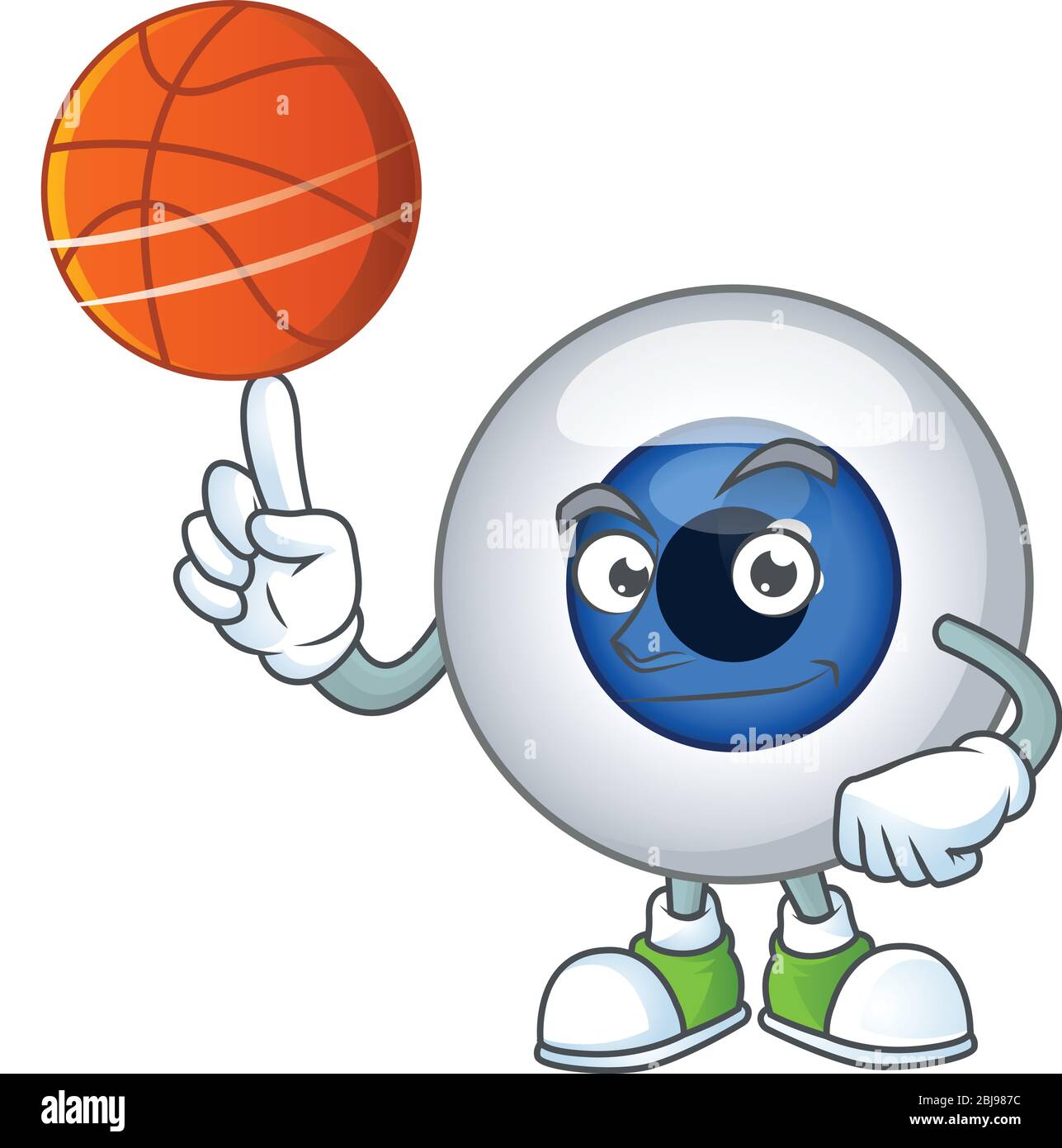 An athletic human eye ball cartoon design style playing basketball Stock  Vector Image & Art - Alamy