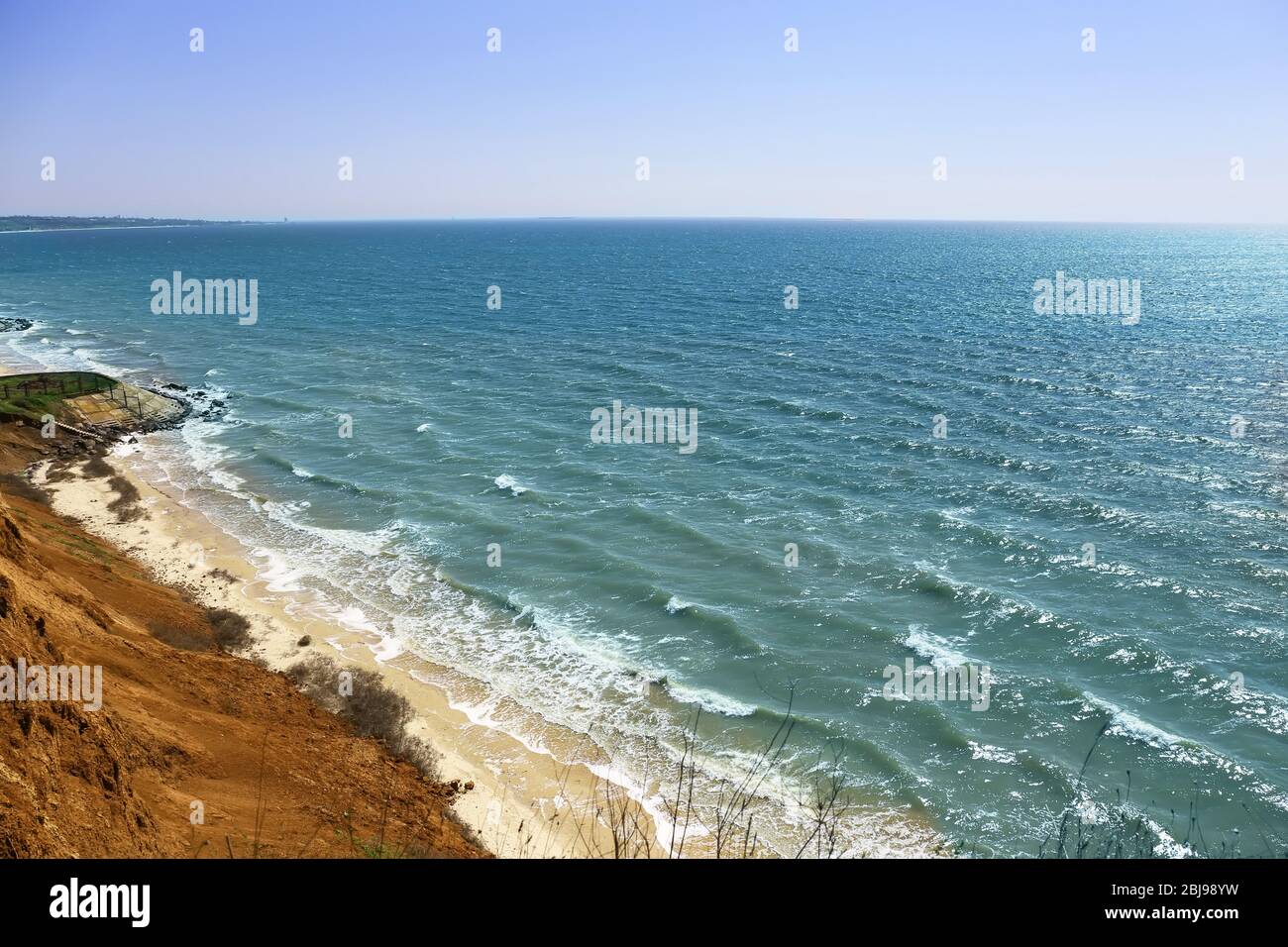 Beautiful ocean with clear sky Stock Photo - Alamy