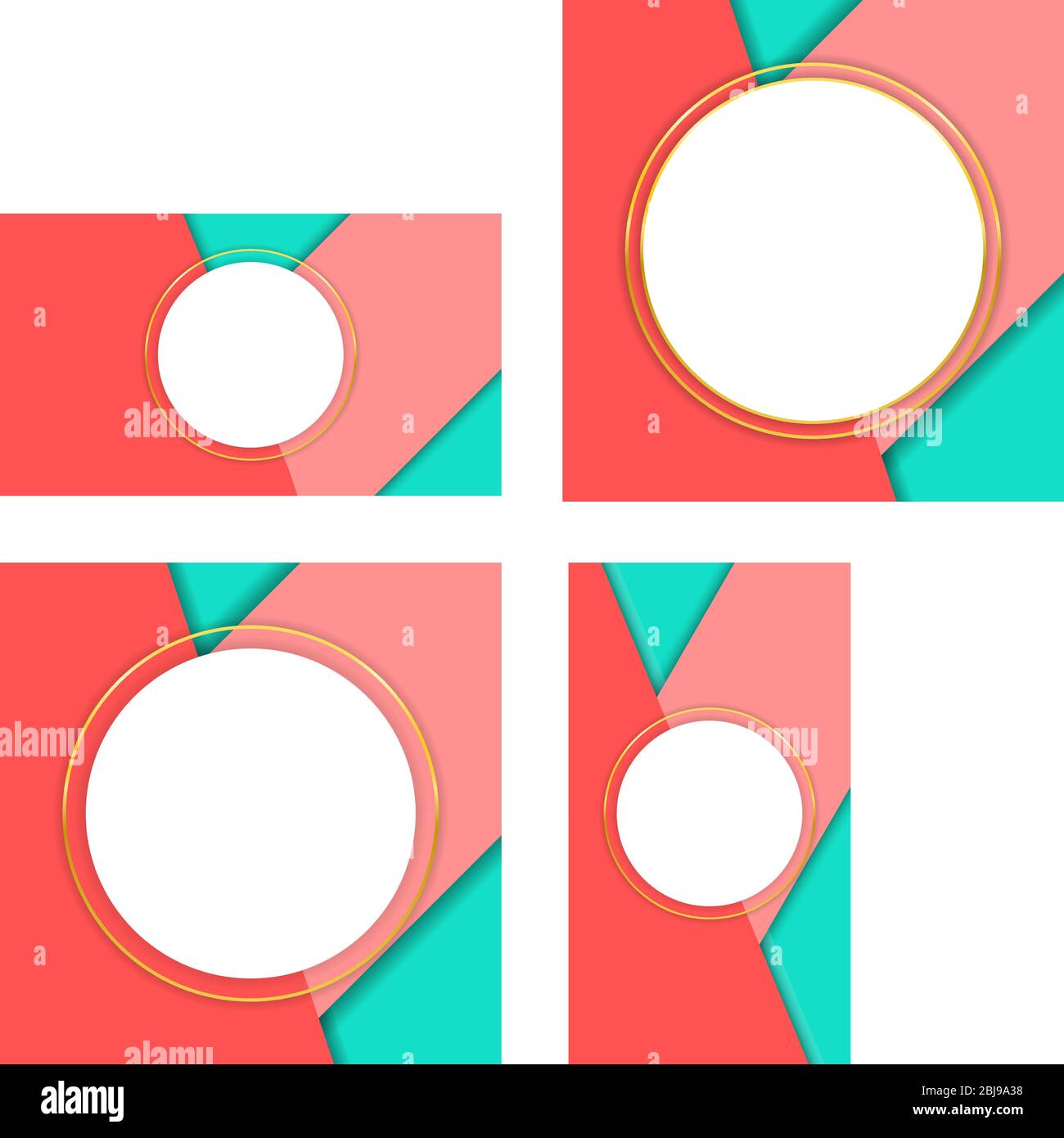 Paper cut spring social media post templates Stock Vector Image & Art ...