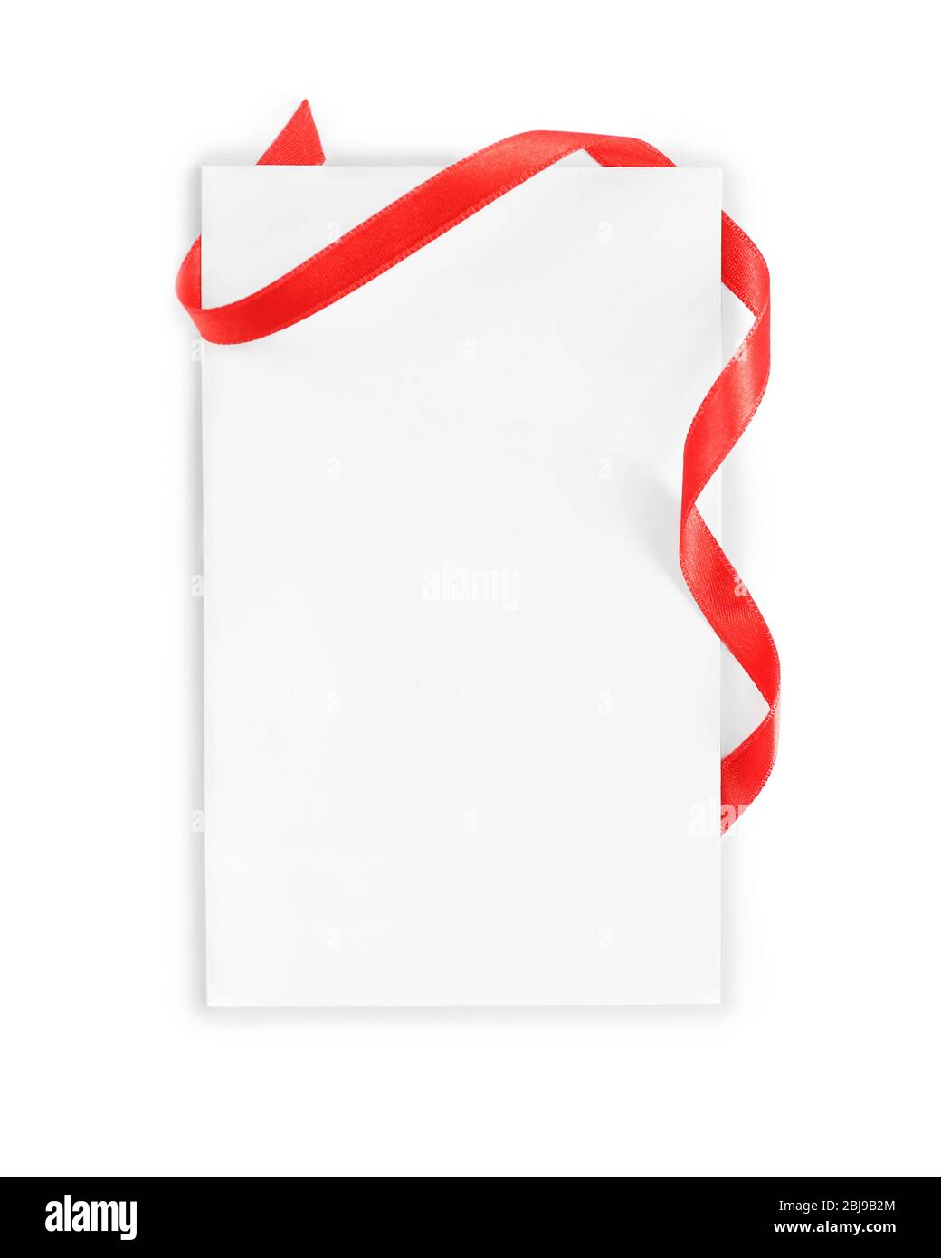Red Ribbon Note Note card with red ribbon on white background Stock Photo - Alamy
