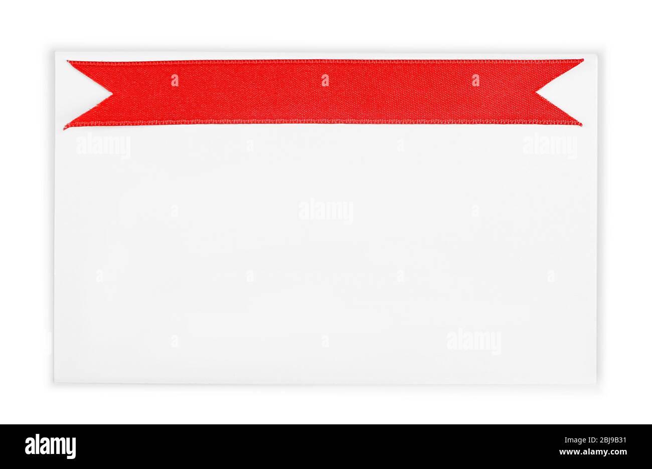 Red Ribbon Note Note card with red ribbon on white background Stock Photo - Alamy