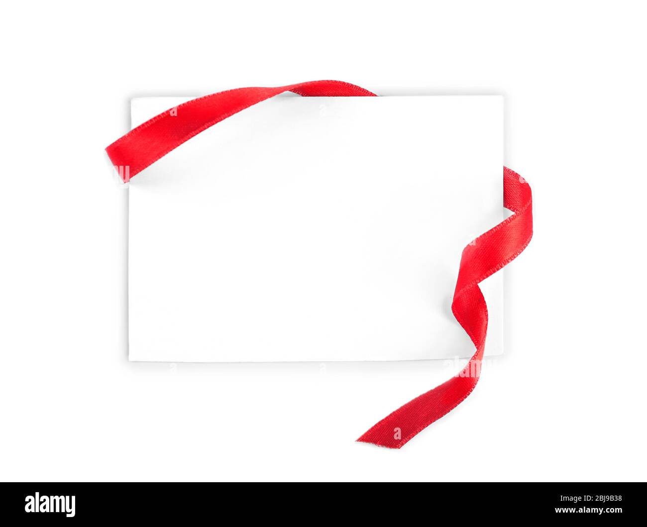 Red Ribbon Note Note card with red ribbon on white background Stock Photo - Alamy