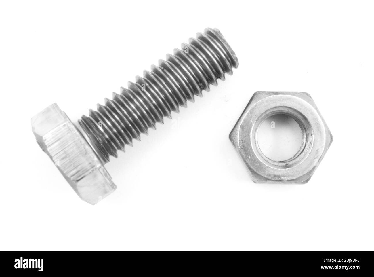 bolts and nuts isolated on white background, file includes a excellent